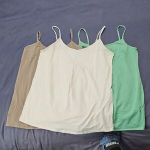 Old Navy Women's Camisole Trio - Cream, Green, Tan